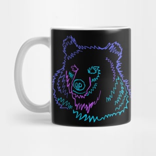 Neon Bear Outline Mug